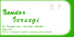 nandor versegi business card