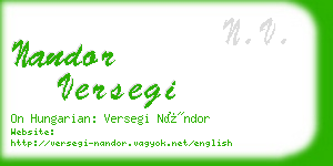 nandor versegi business card